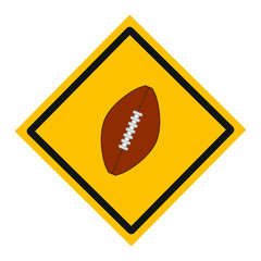 american football ball with seam. Vector illustration for web and mobile design.