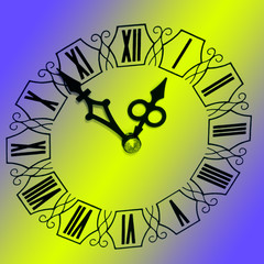 White clock with Roman numerals