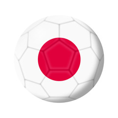 Japan soccer ball football illustration isolated on white with clipping path
