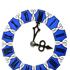White clock with Roman numerals