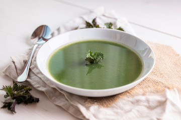 spring detox natural herbal edible stinging nettle healthy cooking soup sauce 
