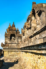 Fototapeta premium Borobudur Temple in Central Java. UNESCO world heritage in Indonesia