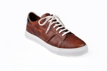 Fotografie di still life di scarpe  con fondo bianco.