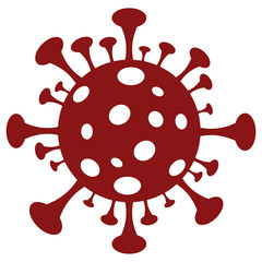 Coronavirus logo concept. COVID-19. Isolated graphic design template. nCOV Vector Illustration