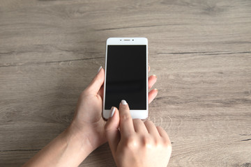 woman hand smart phone