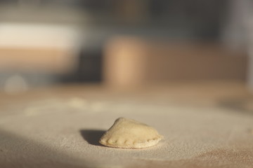 Ravioli artigianali vegetariani fatti in casa secondo antica tradizione italiana
