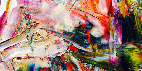 Colorful abstract background wallpaper. Modern motif visual art.  Mixtures of oil paint. Trendy...