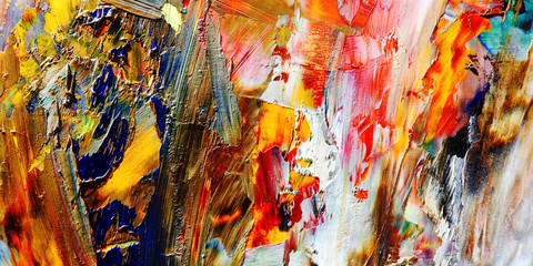 Colorful abstract background wallpaper. Modern motif visual art.  Mixtures of oil paint. Trendy...