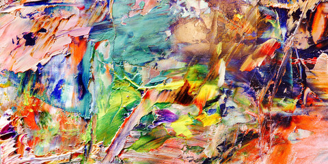 Colorful abstract background wallpaper. Modern motif visual art.  Mixtures of oil paint. Trendy...