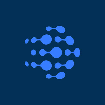 Connection technology logo abstract template