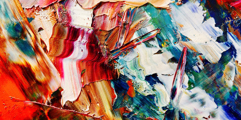 Colorful abstract background wallpaper. Modern motif visual art.  Mixtures of oil paint. Trendy...