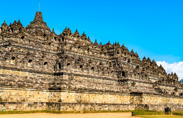 Borobudur Temple in Central Java. UNESCO world heritage in Indonesia