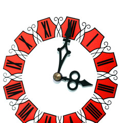 White clock with Roman numerals