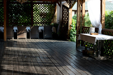 summer terrace in the garden