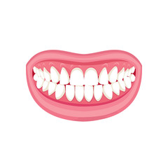 beautiful snow-white smile. white background