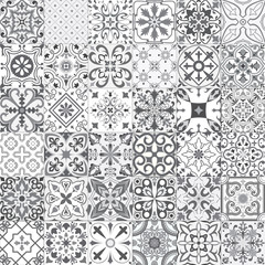 Set of tiles in portuguese, spanish, italian style. - obrazy, fototapety, plakaty