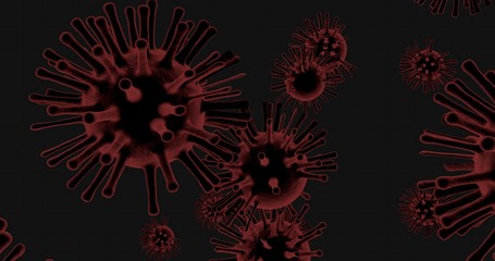 3D illustration outbreak coronavirus concept under the microscope. 