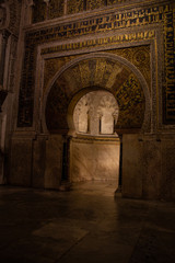 details of the interior of the Mezquita of Cordoba