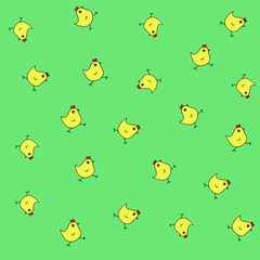 Obraz premium Pattern with chicken