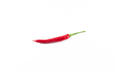 Close up of chilli pepper isolated on white background, for food ingredient 