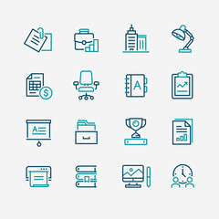Business Office vector Icon Set

