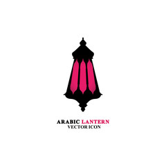 Arabian lantern for ramadan icon flat style. Isolated on white background. illustration.