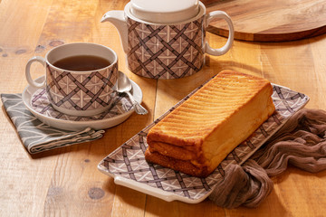 Tea time with a cake