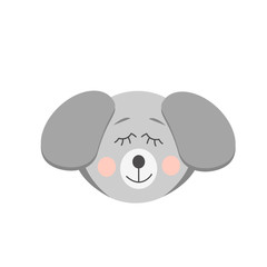 dog vector in flat style. cute animal element for the design of children room, clothes, sticker, poster