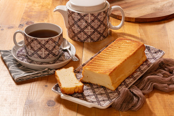 Tea time with a cake