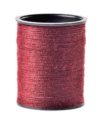 Red thread spool isolated on white background