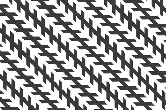 Zollner illusion. Parallel, black diagonal lines which are crossed with short, repeating lines appear to be unparallel. Clipping mask used.