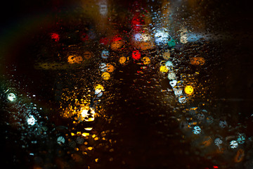 Colorful raindrops
