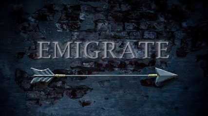 Street Sign the Way to Emigrate
