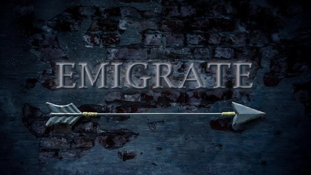 Street Sign the Way to Emigrate