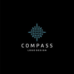 Modern and clean logo design of compass with clear background - EPS10 - Vector.