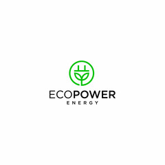 Bold, creative and modern logo design of electric power and eco energy with clear background - EPS10 - Vector.