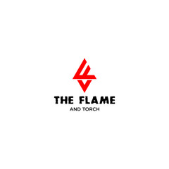 Creative logo design of letter F and flame with clean background - EPS10 - Vector.