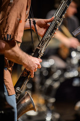 musician playing the saxophone