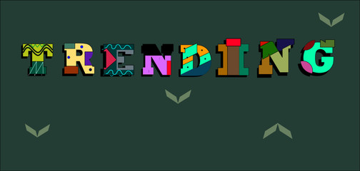Trending text caption colorful vector  background image. Style icon. Latest symbol.