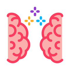brain synchronization icon vector. brain synchronization sign. color symbol illustration