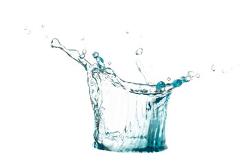 Water spreading on a white background The concept of refreshing