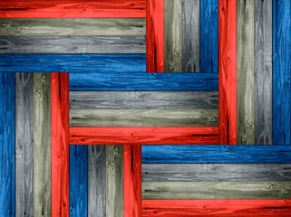 Obraz na płótnie Canvas Parquet pattern of multi-colored wooden planks.