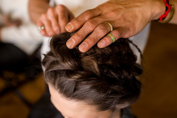 Obraz premium Ambiance des coulisses lors de la fashion week a Paris