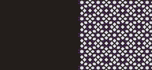 Arabic purple and white arabesque design greeting card for Ramadan Kareem, Islamic ornamental detail of mosaic isolated on a dark background