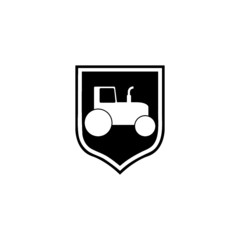 Tractor icon isolated on white background