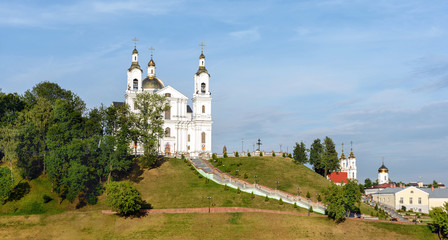Fototapeta na wymiar Assumption Cathedral in Vitebsk. Orthodox church. Belarus.
