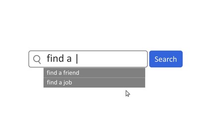 Typing the text Find a job in the string of the search engine. The economic crisis has left many people without jobs and money. People started find a job. Similar anti-crisis queries are displayed.
