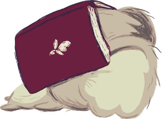 The cute cartoon character. 
Koala sleeps.. Australian animals to lie. Lazy cartoon character.Wild animal read book