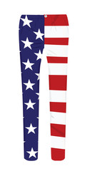 USA flag pants. vector illustration