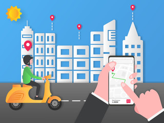 Officers deliver goods to the destination location